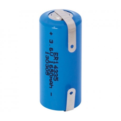 ER14335T Pila de Litio con Lenguetas 3,6V/1650mAh