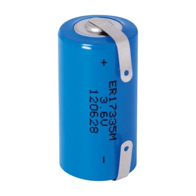 Pila Litio ER17335, 2/3A, 3,6V/1800mAh, con terminales - ER17335T, 2/3AT