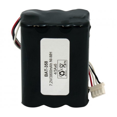 Pack de baterías 7.2V/3800mAh NI-MH - 4/3A X 6