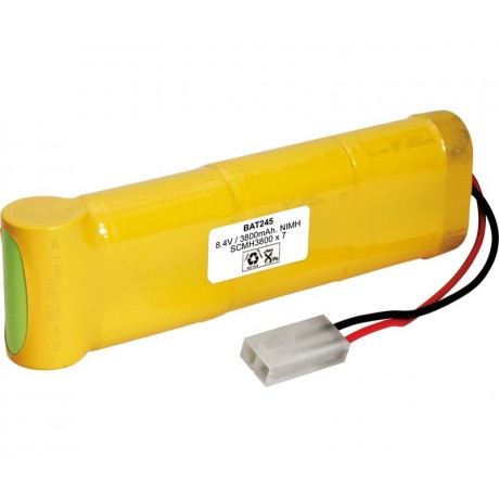 Pack de Baterías de 8.4V/4000mAh NI-MH - SCMH3800 x 7, Racing Pack, Conector macho Tamiya