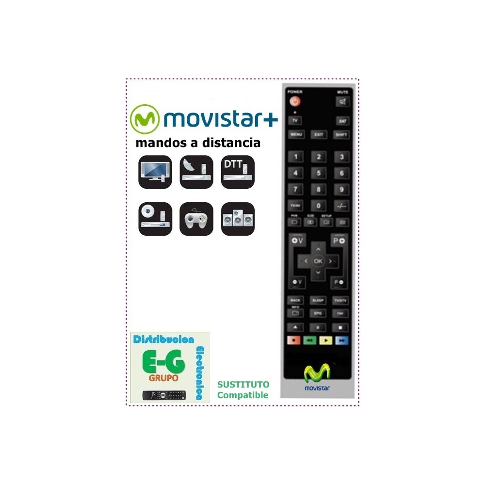 Mando a Distancia Compatible con Movistar + Satelite Antiguo Digital + Plus  : : Electrónica