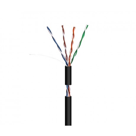 Cable para Datos UTP Cat.5e AWG24 exterior rígido 100m, Bobina en caja - WIR9045