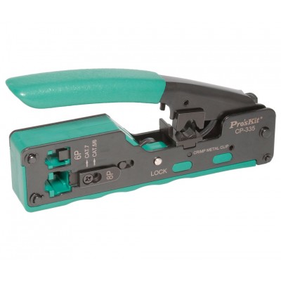 CP-335 Crimpadora modular para conectores RJ11/12 y RJ45 Cat.7/6/5 de Proskit