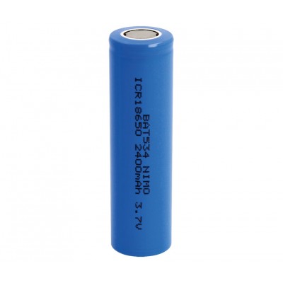 LC18650 Batería recargable Li-Ion ICR18650, SIN cto. de control, 3,7V/2400mAh