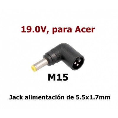 ALM292 Alimentador Automático PC portátil 15..20Vcc/90W + Clavija intercambiable opcional