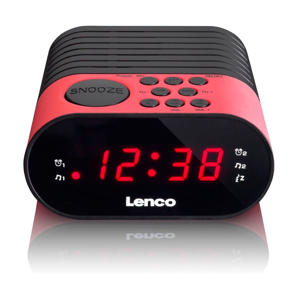 CR-07 Pink Radio reloj despertador digital con PLL FM y pantalla