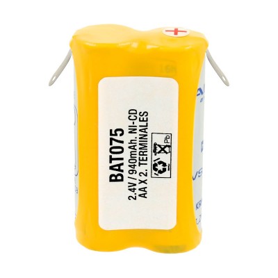 Pack de Baterías de reemplazo 2.4V/940mAh Ni-Cd - AA/RC6 X 2, Terminales