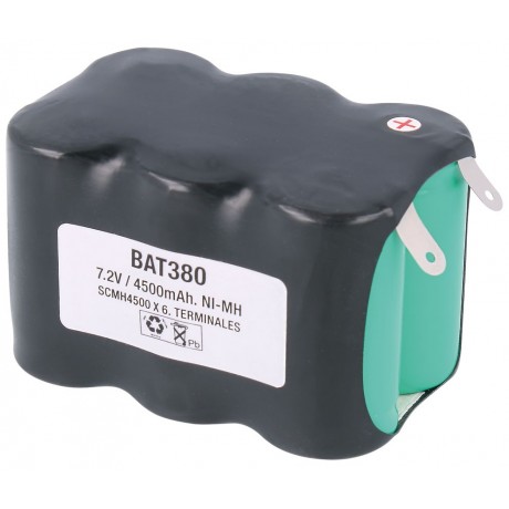 Pack de baterías 7.2V/3000mAh Ni-CD - RCCD3000 X 6, tipo Flasco