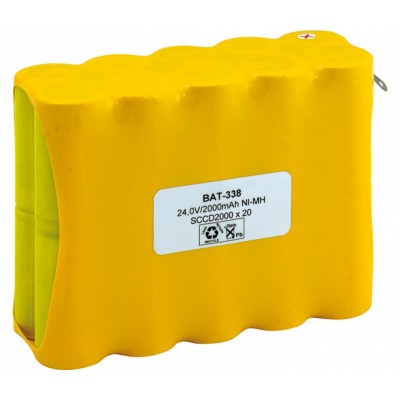 Pack de Batería de reemplazo 24V/2000mAh Ni-CD - SCCD2000 X 20,  Flasco