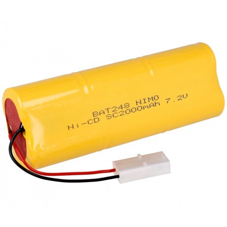 Pack de Baterías de 7.2V/2000mAh Ni-CD - SCCD2000 x 6, Racing Pack, conector macho Tamiya