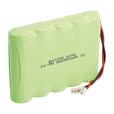 Pack de Batería de 6V/2500mAh NI-MH - AA x 5, Lado a lado, conector universal