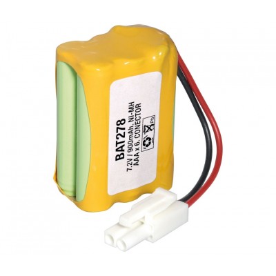 Pack de Baterías de 7.2V/900mAh NI-MH - AAA x 6, Tipo Flasco, conector mini Tamiya hembra