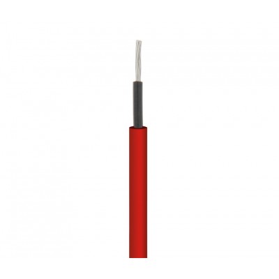 WIR9192 Cable para energía solar Cu-Sn 6.0mm2 Doble capa XLPO Rojo 100m