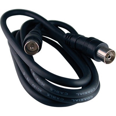 Cable de antena macho a hembra 9.5mm 2.5m NEGRO - 3-0810