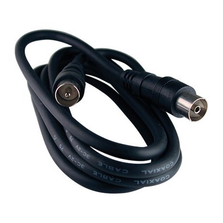 Cable de antena macho a hembra 9.5mm 2.5m NEGRO - 3-0810