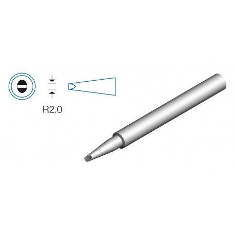 Punta plana para soldador HRV8380 de 2.0mm HRV8380P04