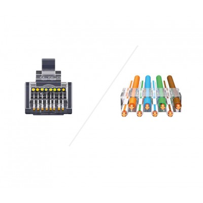 Crimpadora de conectores modulares RJ45 "Fast" 1-2-3 de Proskit CP-376AR