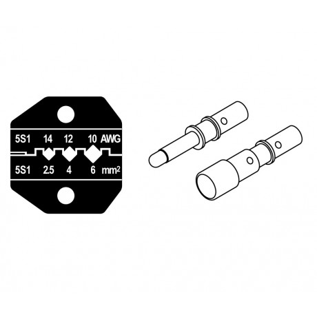 Boca de repuesto para crimpadoras de Conectores Placas Solares MC3 de Proskit - CP-5S1D