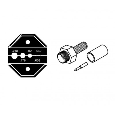 CP-336DF2 Boca para crimpado coaxiales y fibra óptica SMA, SMB, FC de Proskit