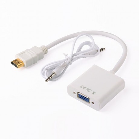 Conversor HDMI A VGA + Audio color blanco - HS0033B