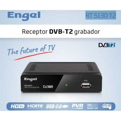 SINTONIZADOR DIGITAL TERRESTRE DVBT2 con USB GRABADOR - RT-5130-T2